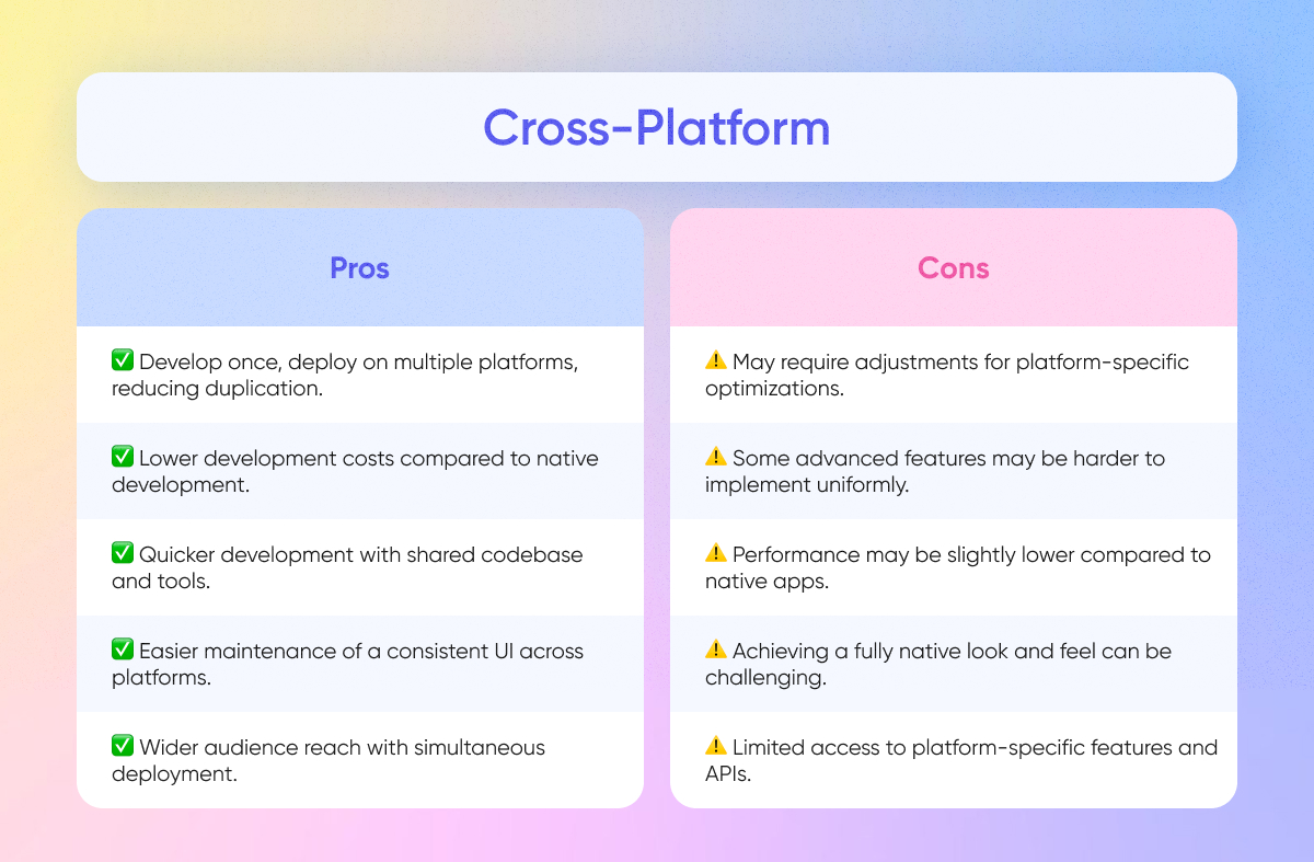 Cross-platform pros and cons in e-commerce